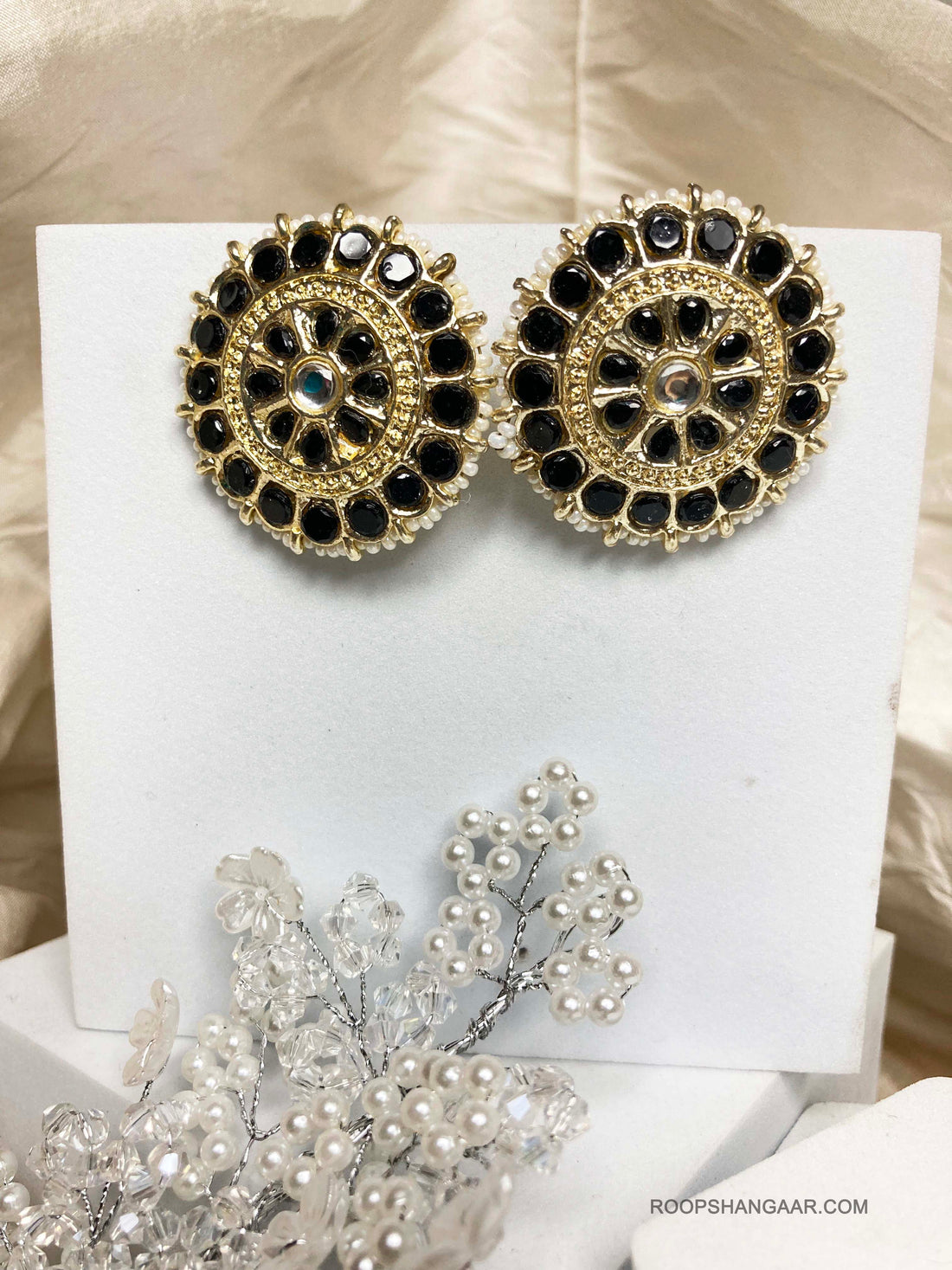 Black Aarohi Studs