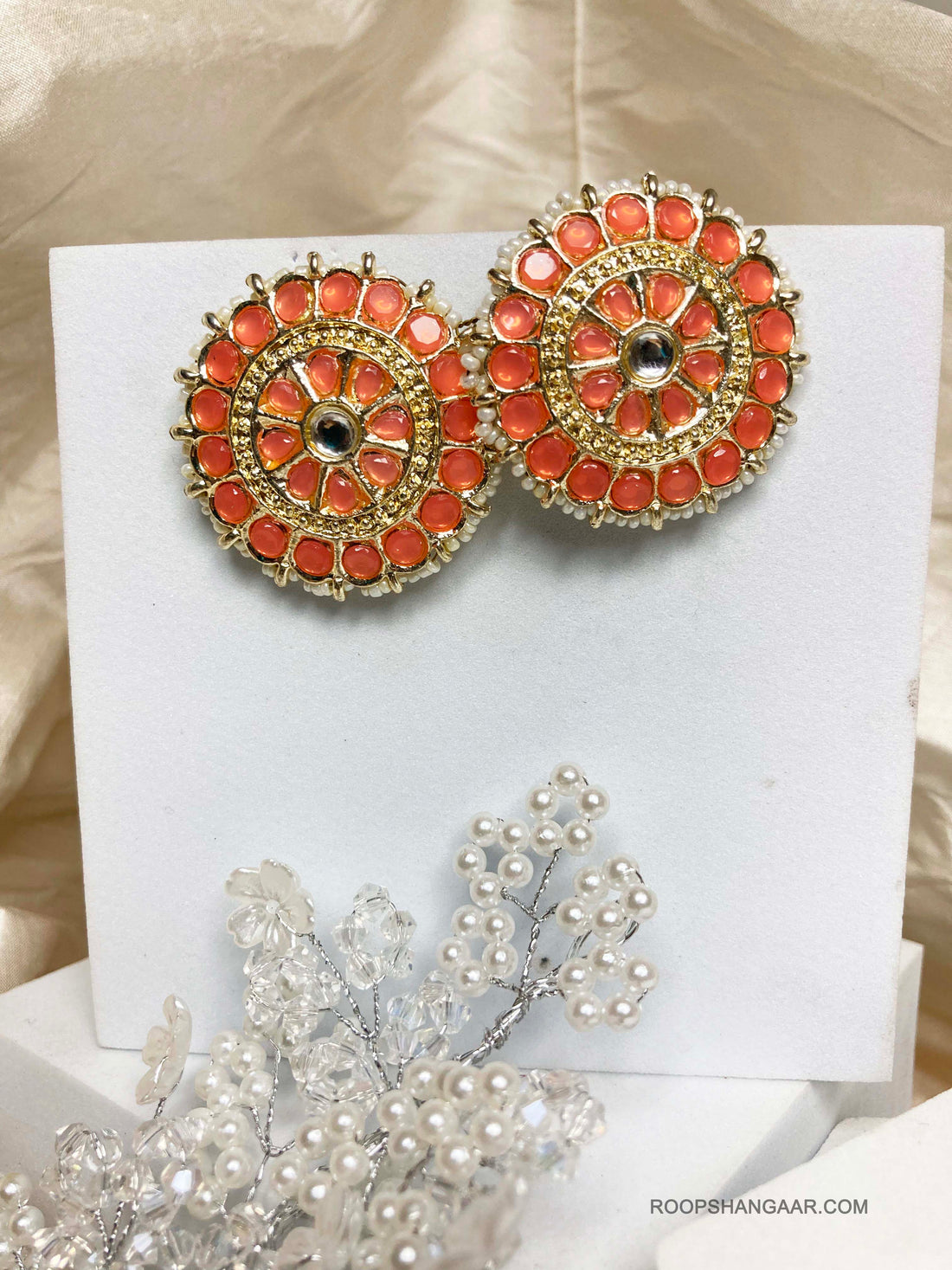 Orange Aarohi Studs