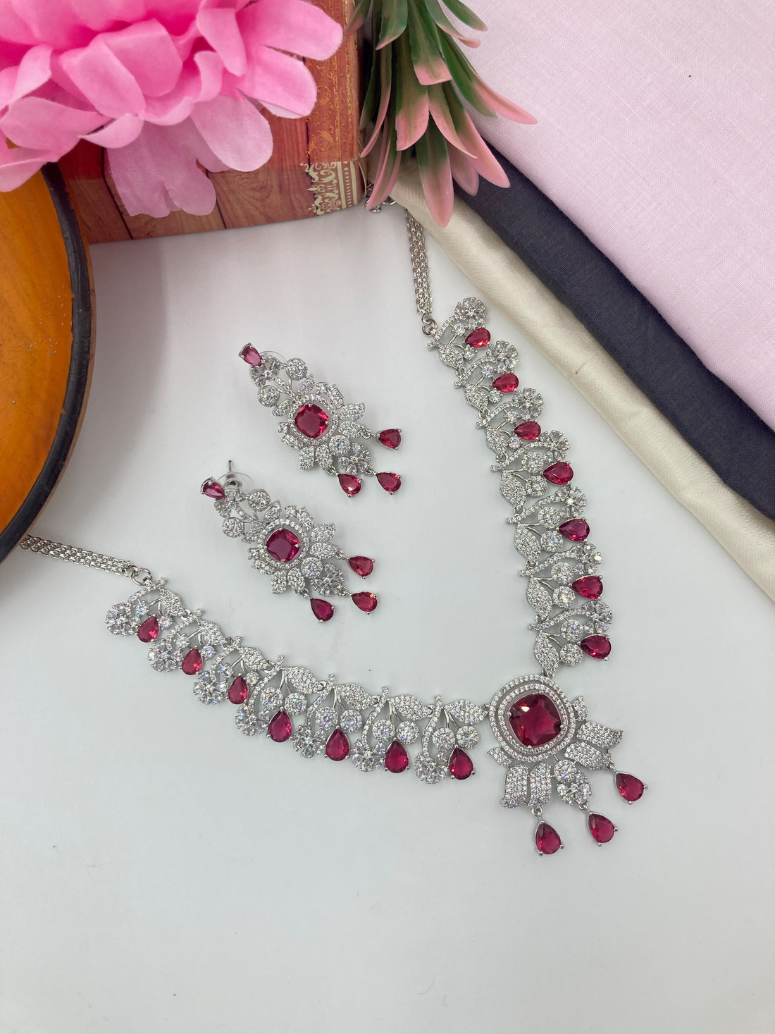 Ruby Alexandra Zirconia Jewellery Set