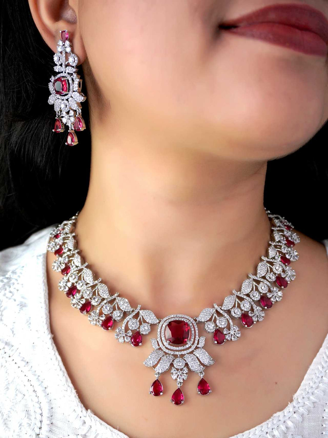 Ruby Alexandra Zirconia Jewellery Set