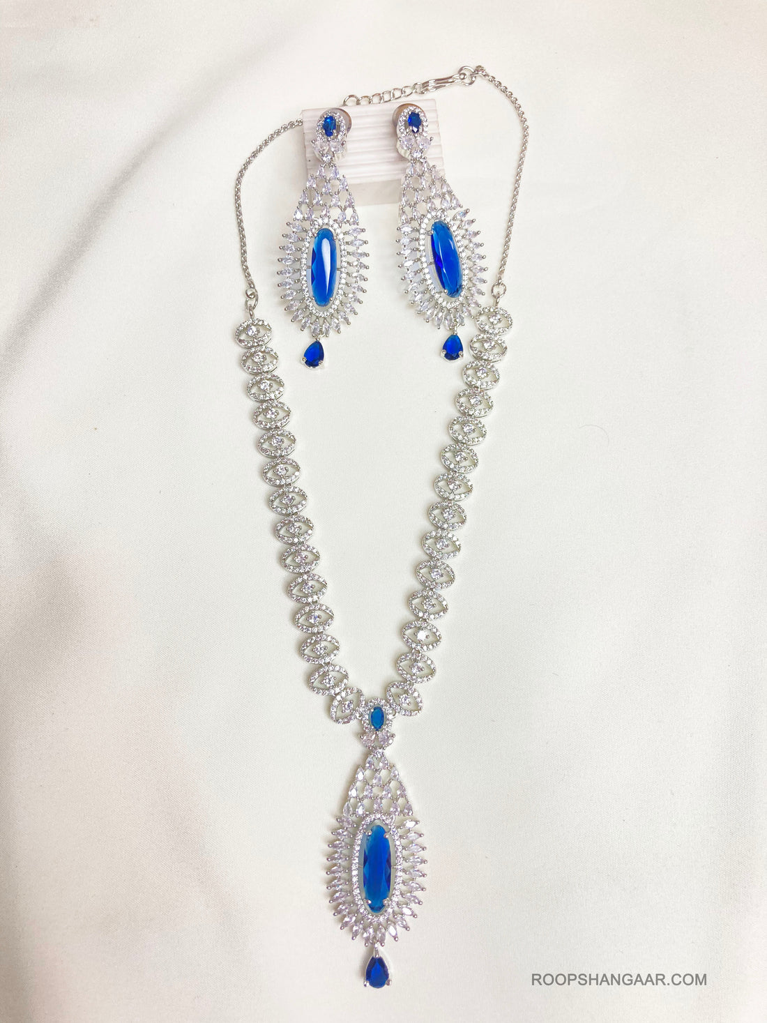 Blue Audrey Zirconia Jewellery Set