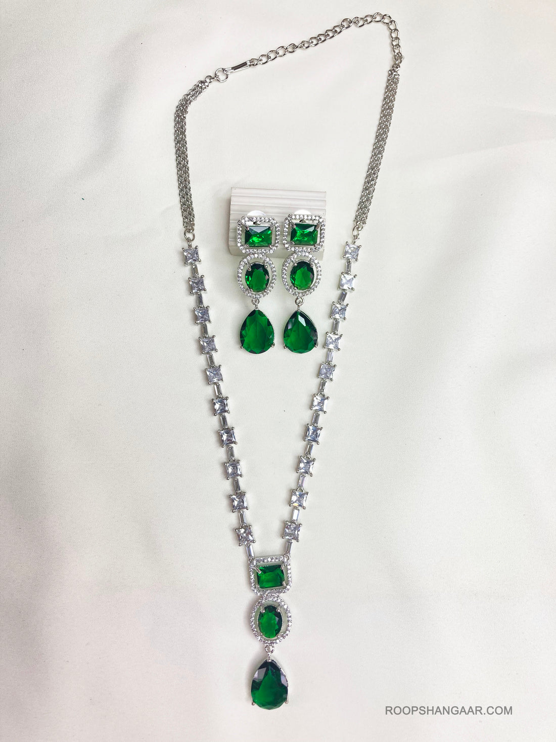 Green Ava Zirconia Jewellery Set