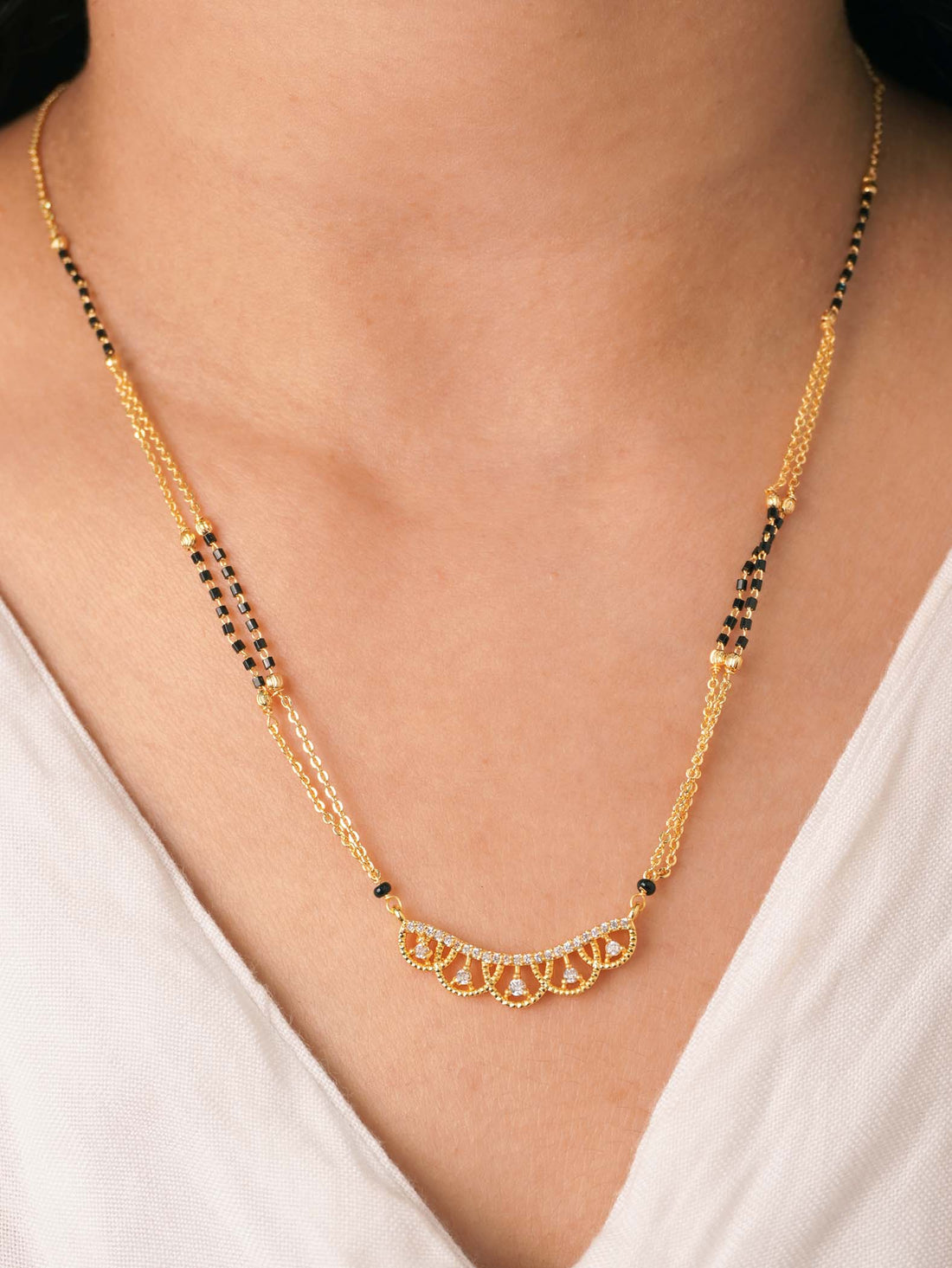 Traditional Yet Stylish Trisha Mangalsutra in 18K Gold