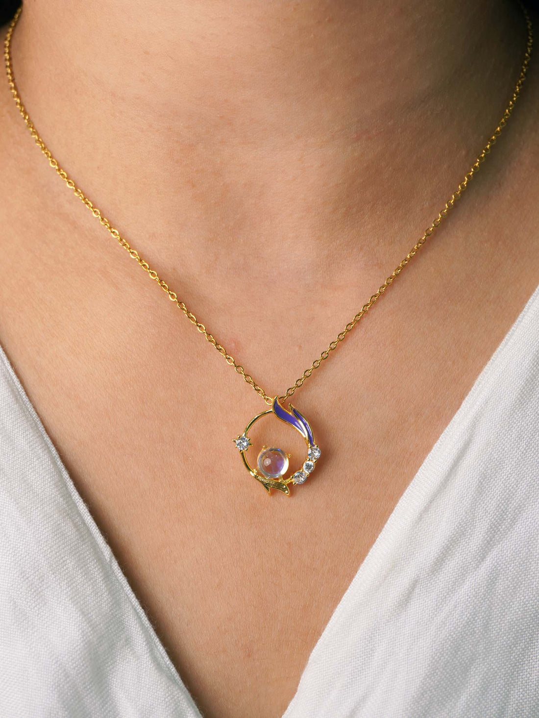 Aesthetic Anti-Tarnish Prisha Necklace - 18k Gold Plated for Women & Girls