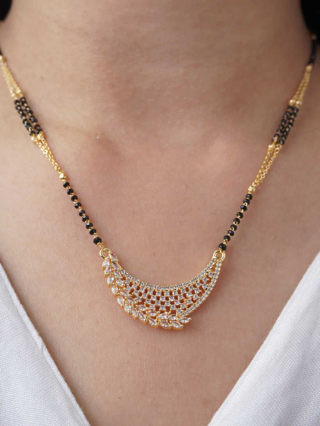 Traditional Yet Stylish Meera Mangalsutra in 18K Gold