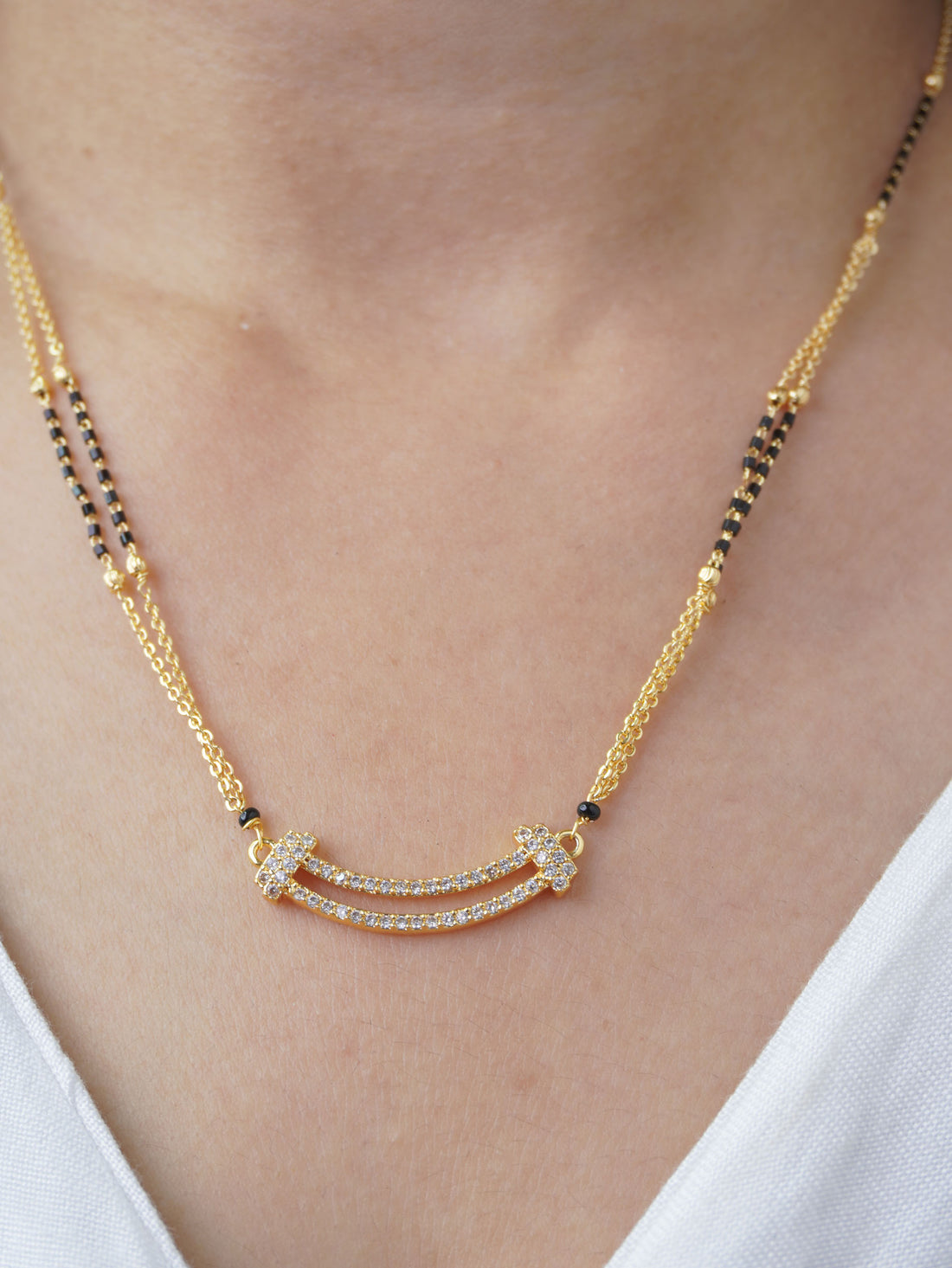 Pari Designer Mangalsutra in 18 Carat Gold Plating