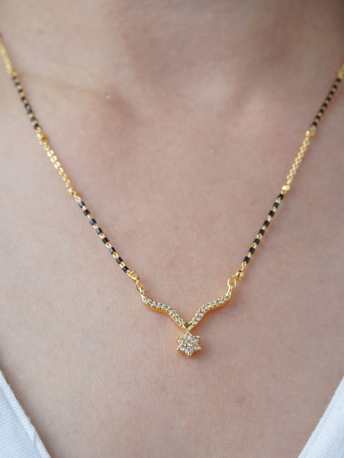 18 Carat Gold Plated Tanya Style Mangalsutra
