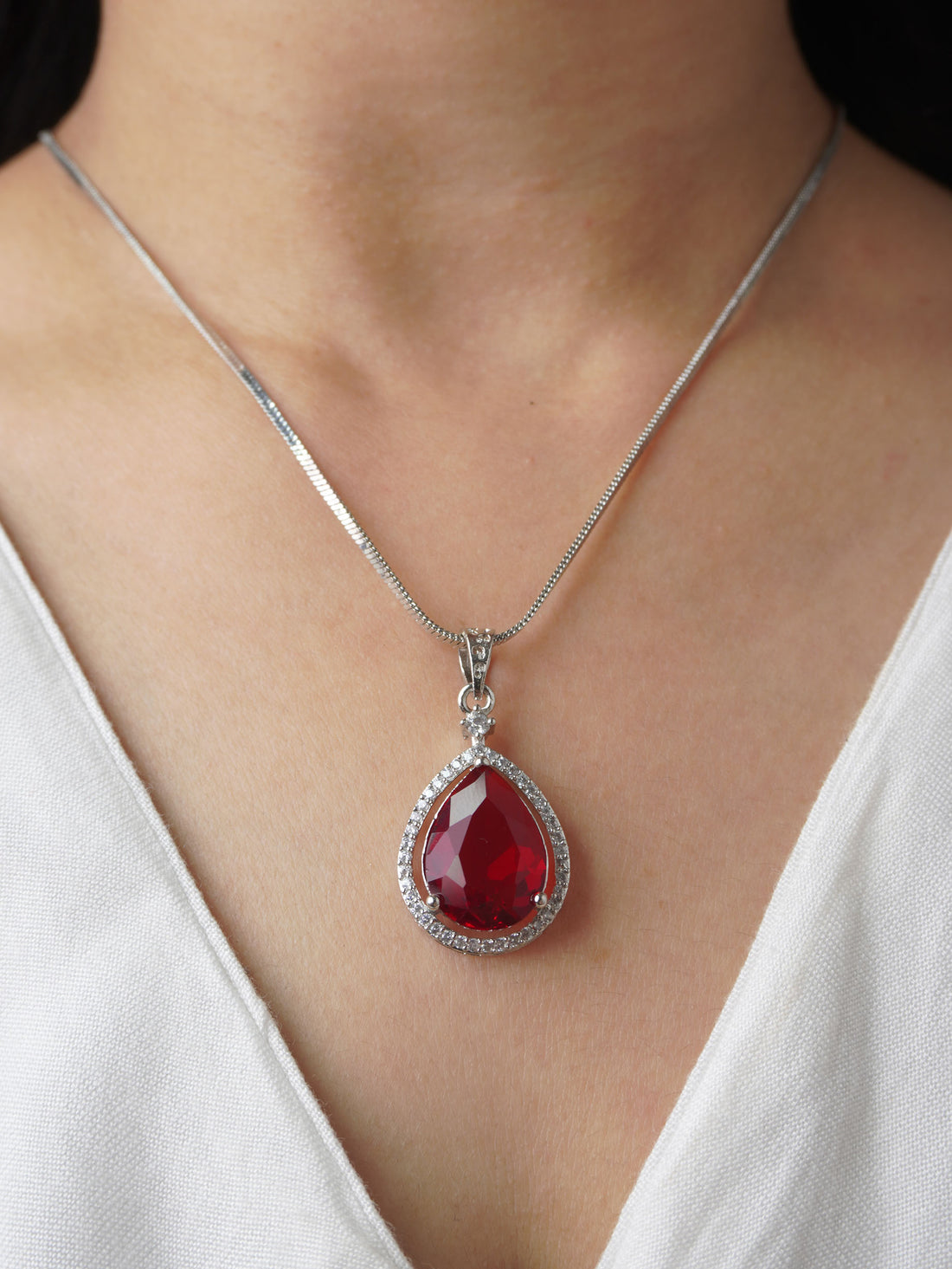 Ruby Bhavya Pendent Set