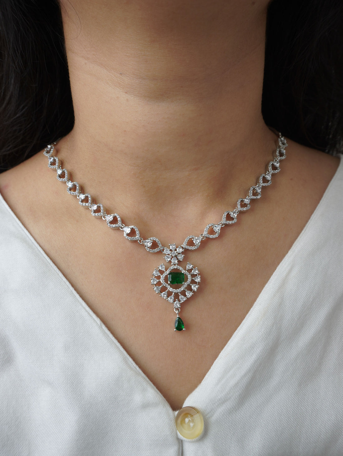 Green Nicole Zirconia Jewellery Set