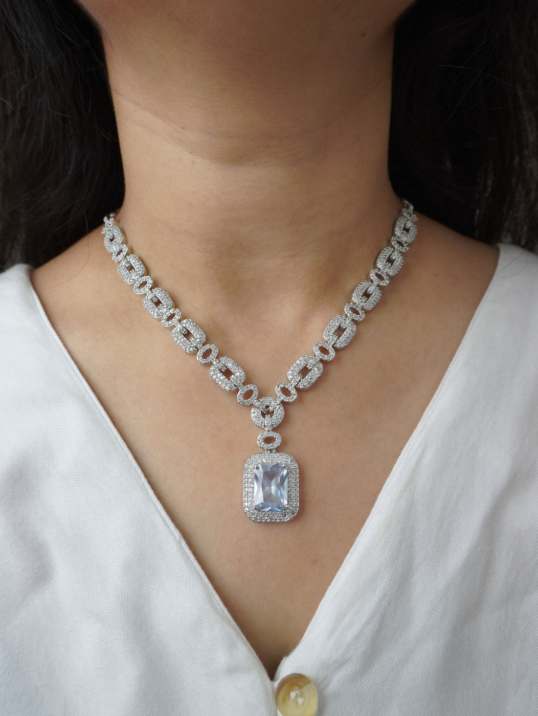 Silver Olivia Zirconia Jewellery Set