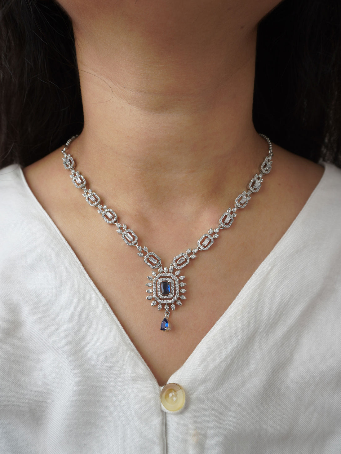 Blue Nicole Zirconia Jewellery Set