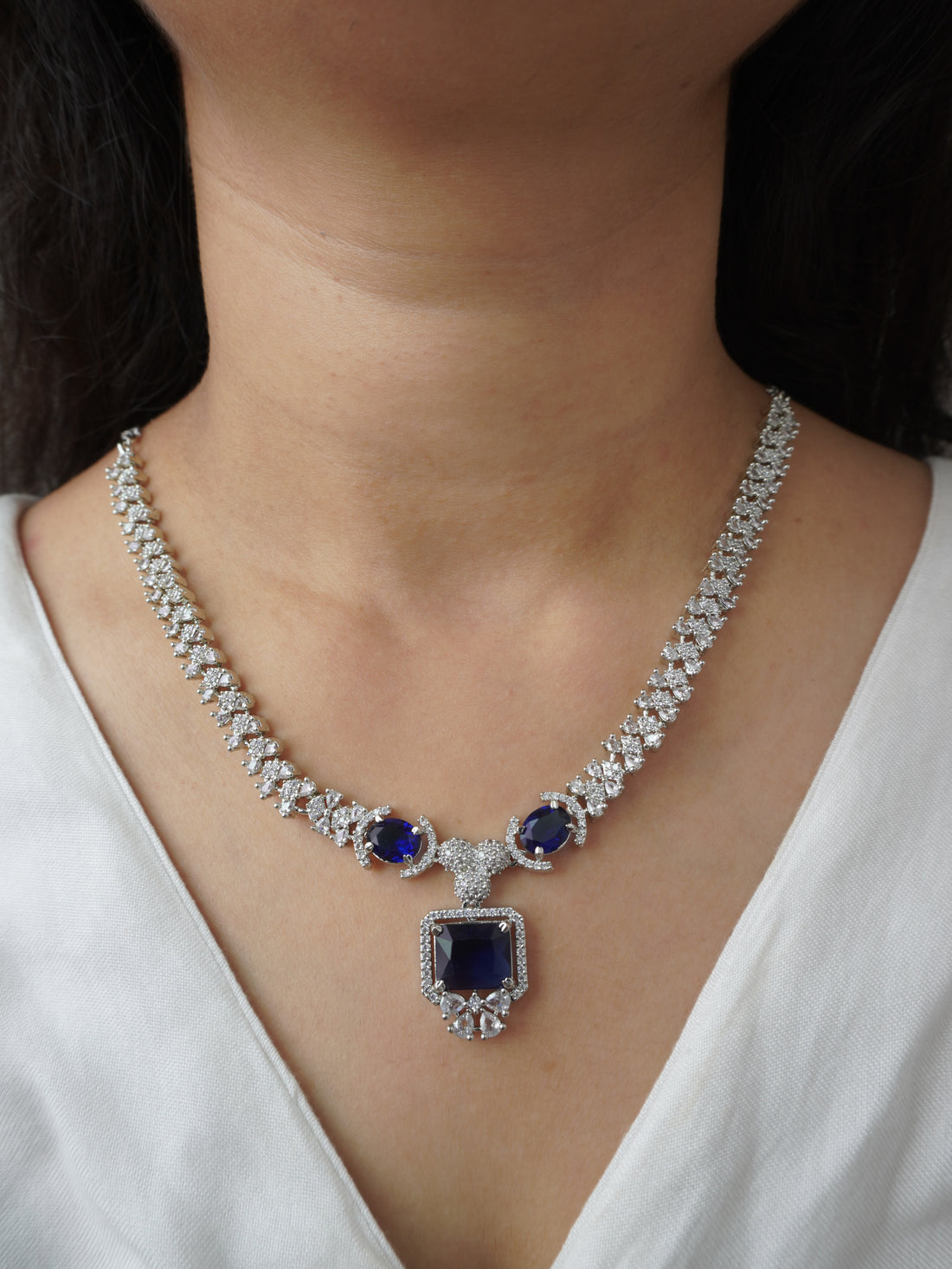 Blue Jennifer Zirconia Jewellery Set
