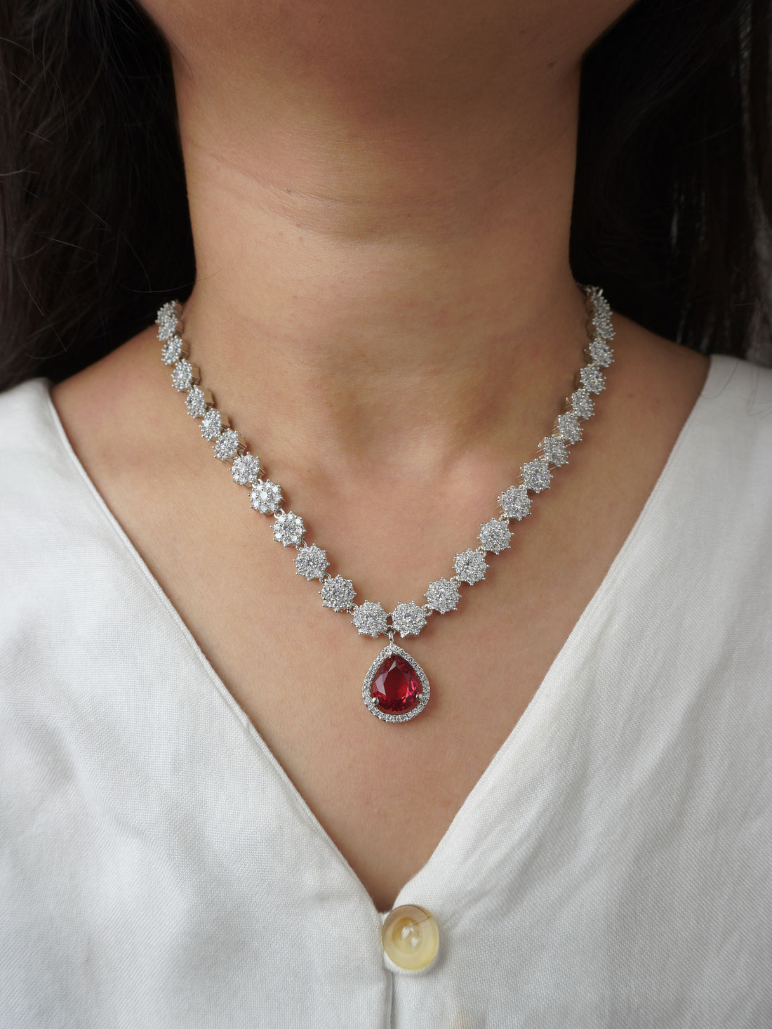 Ruby Lily Zirconia Jewellery Set