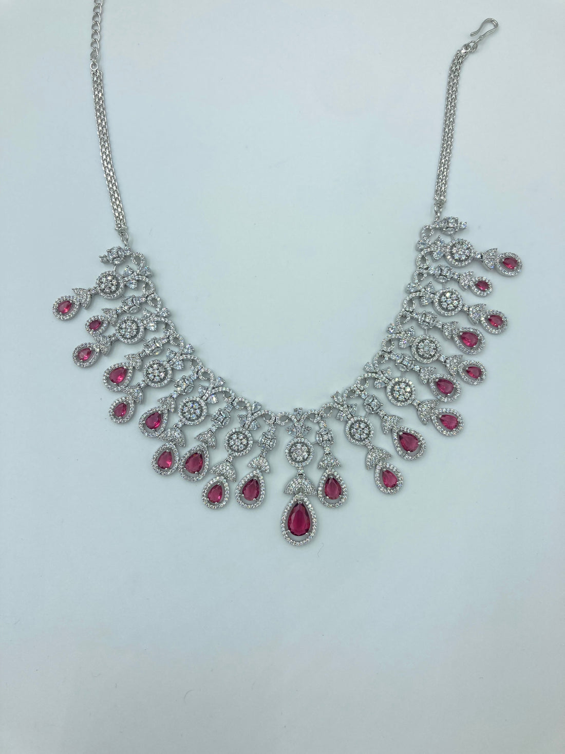 Ruby Jelvi Zirconia Statement Jewellery Set