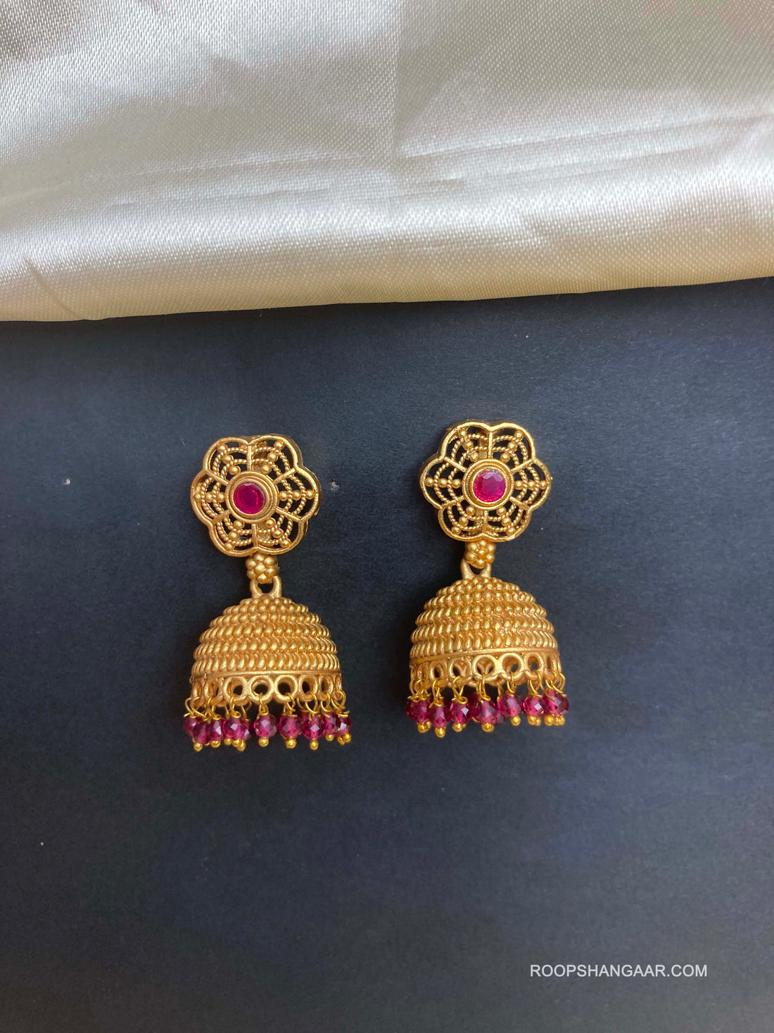 Ruby Ganga Temple Jhumkis