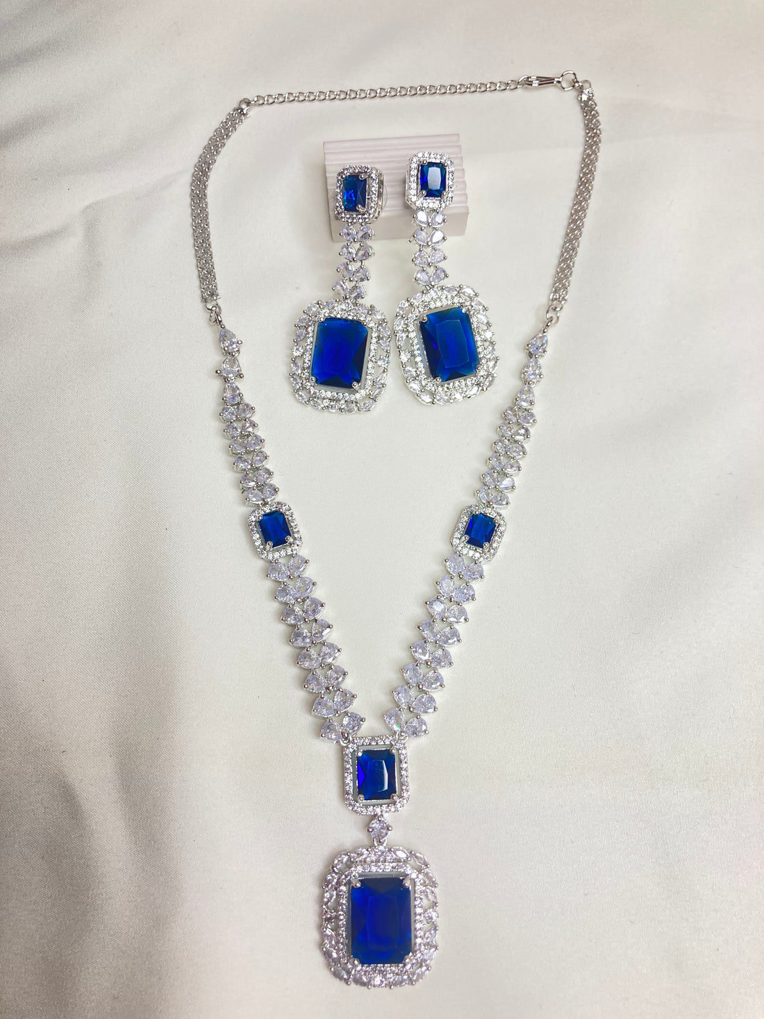 Blue Greta Zirconia Jewellery Set