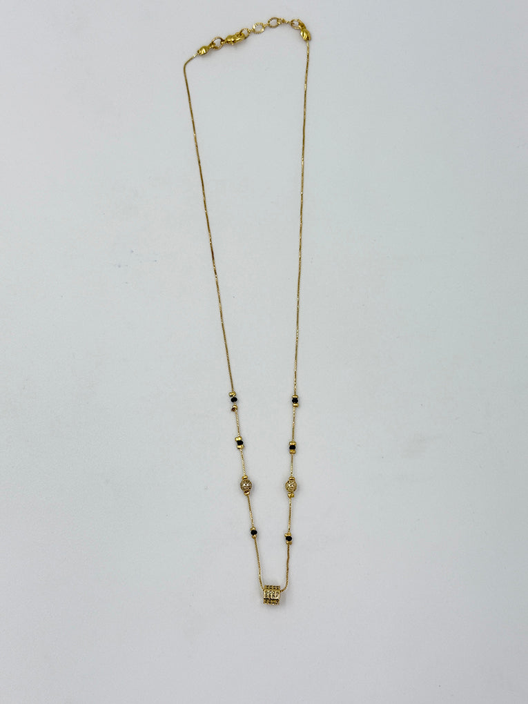 Traditional Yet Stylish Nitya Mangalsutra in 18K Gold