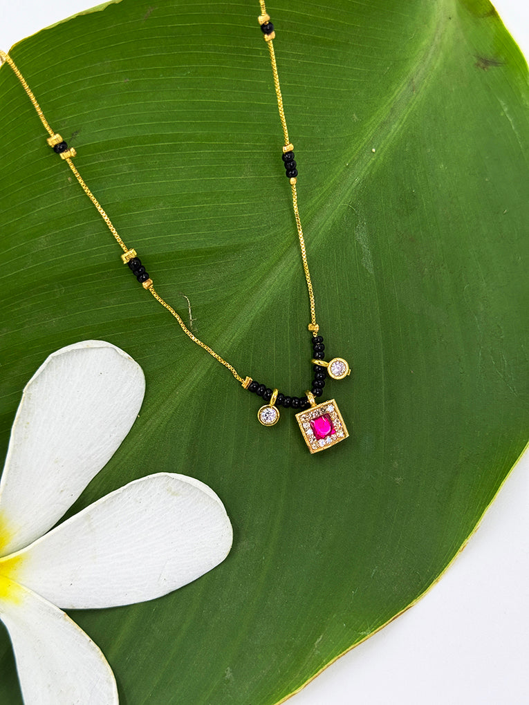 Minimalist 18K Gold Plated Navya Mangalsutra with Modern Twist