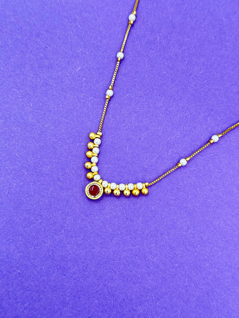 Tisha Anti-Tarnish 18k Gold Plated Necklace - Chain for Women & Girls
