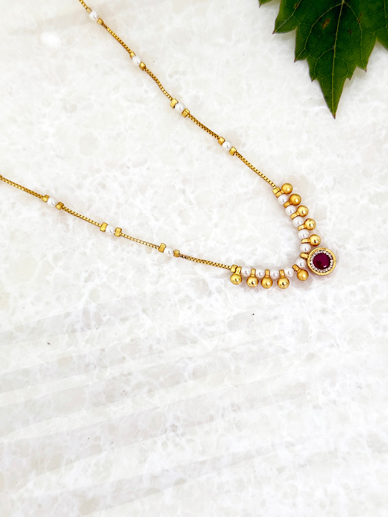 Tisha Anti-Tarnish 18k Gold Plated Necklace - Chain for Women & Girls