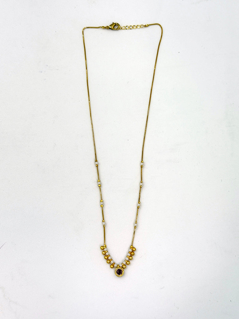 Tisha Anti-Tarnish 18k Gold Plated Necklace - Chain for Women & Girls