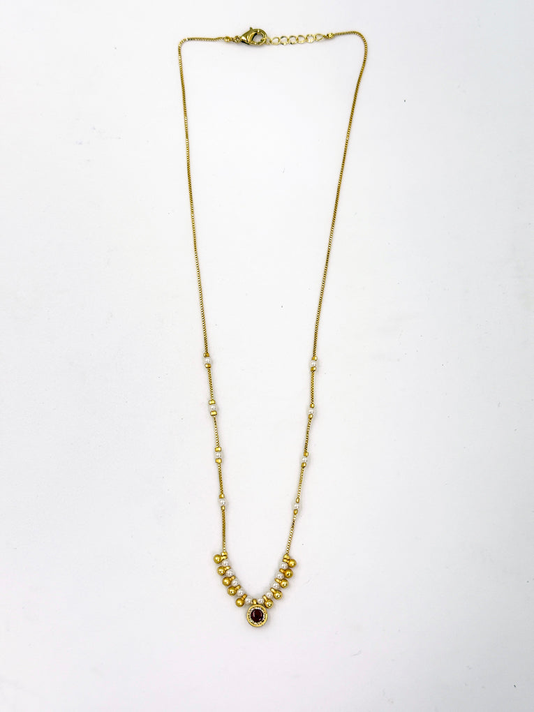 Tisha Anti-Tarnish 18k Gold Plated Necklace - Chain for Women & Girls