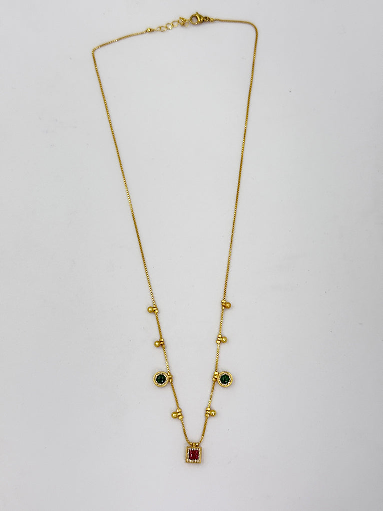 Yamini Anti-Tarnish 18k Gold Plated Necklace - Chain for Women & Girls