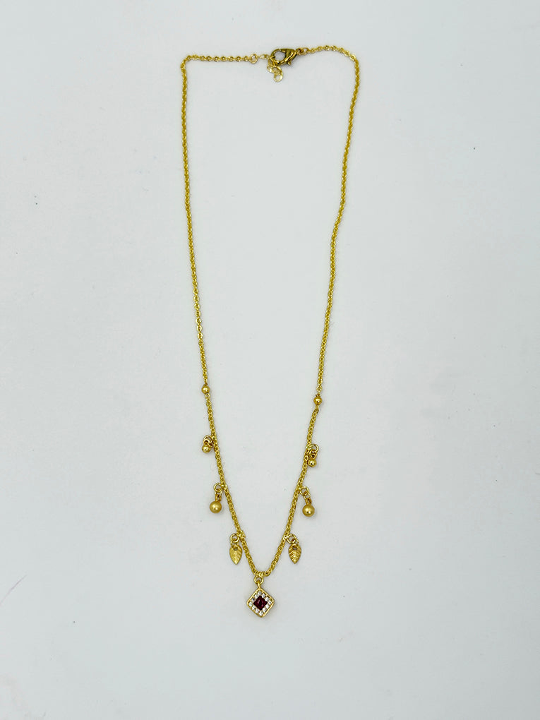 Anti-Tarnish Tanvi 18k Gold Plated Necklace for Women & Girls