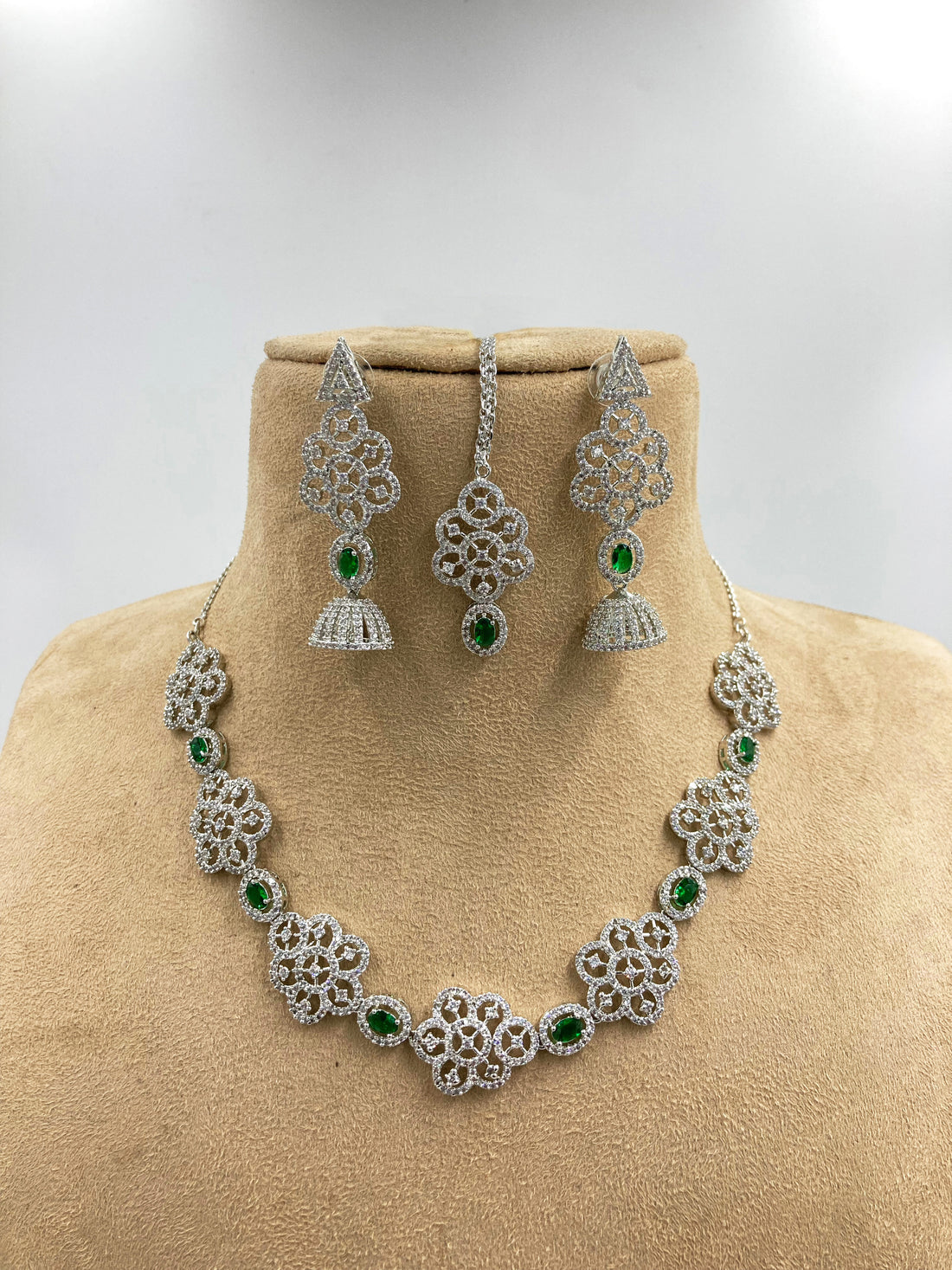 Green Keira Zirconia Jewellery Set