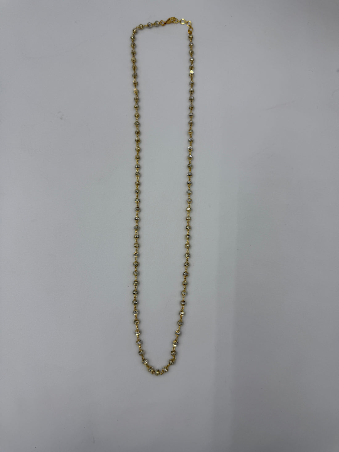 Dual Tone Matar Mala 18k Gold Plated Chain