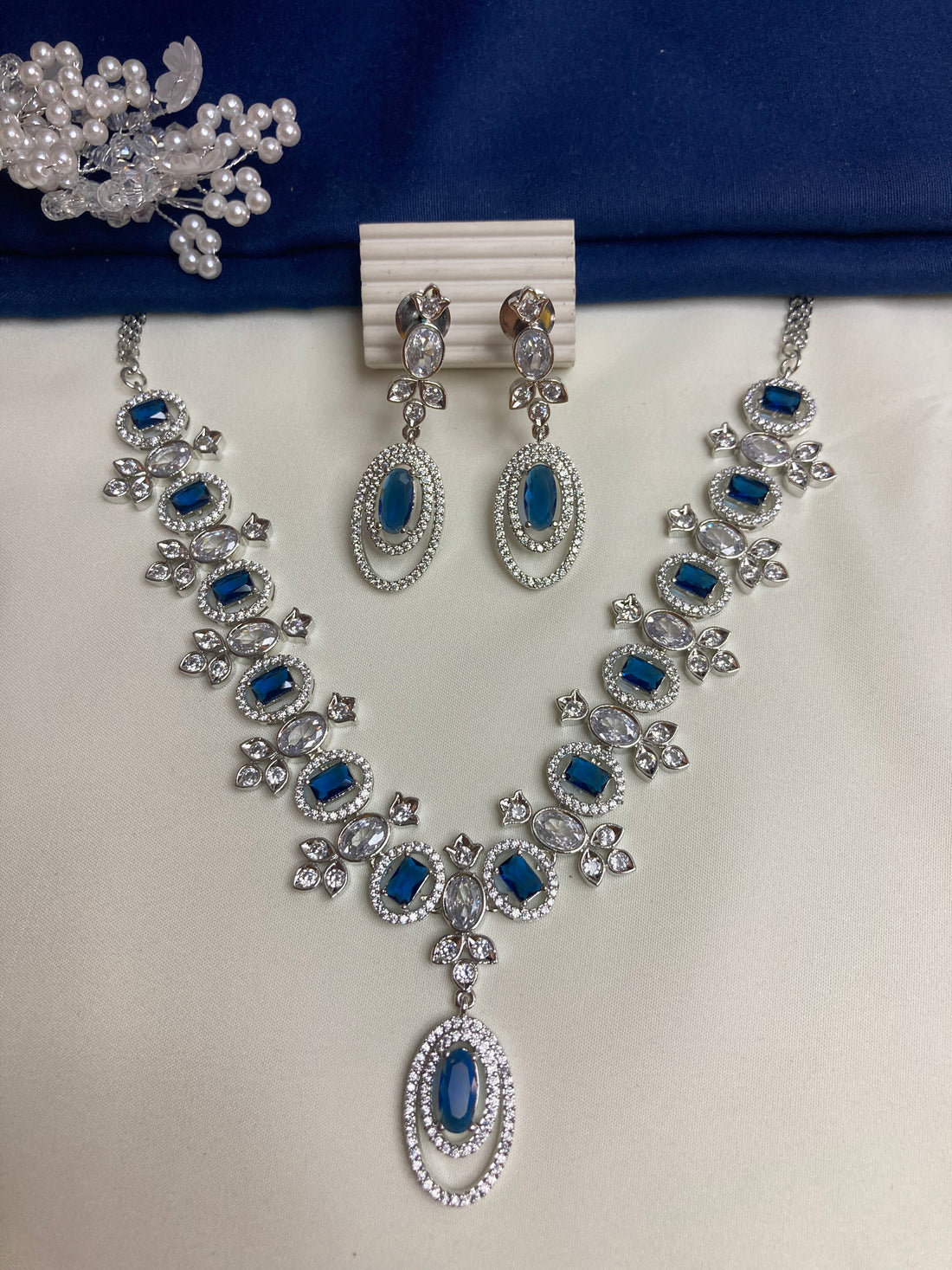 Blue Isla Zirconia Jewellery Set