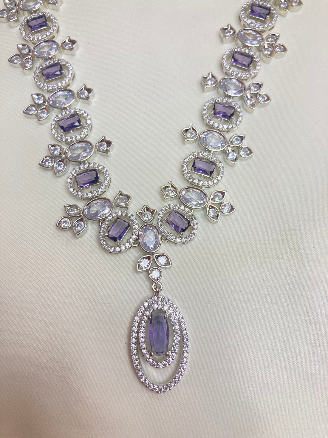 Purple Isla Zirconia Jewellery Set