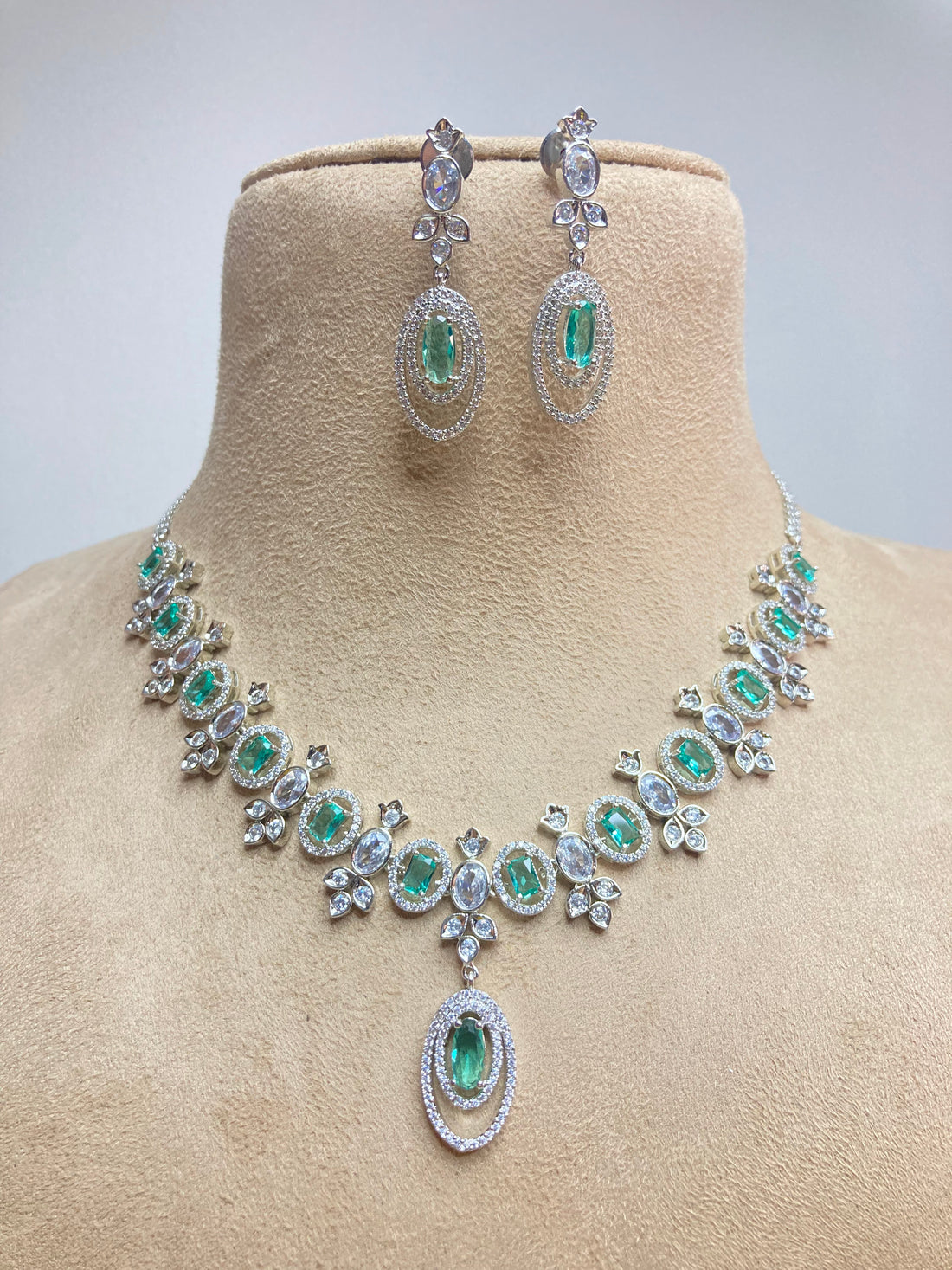 Rama Green Isla Zirconia Jewellery Set