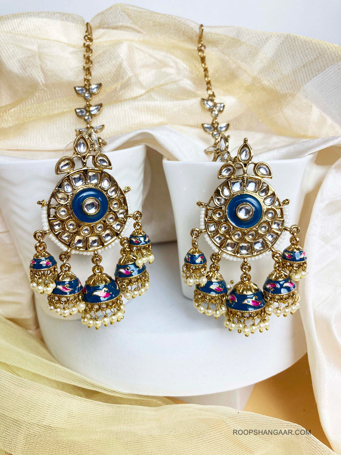 Navy Jalak Jhumkis