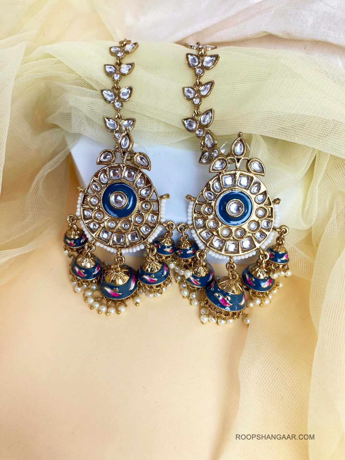 Navy Jalak Jhumkis