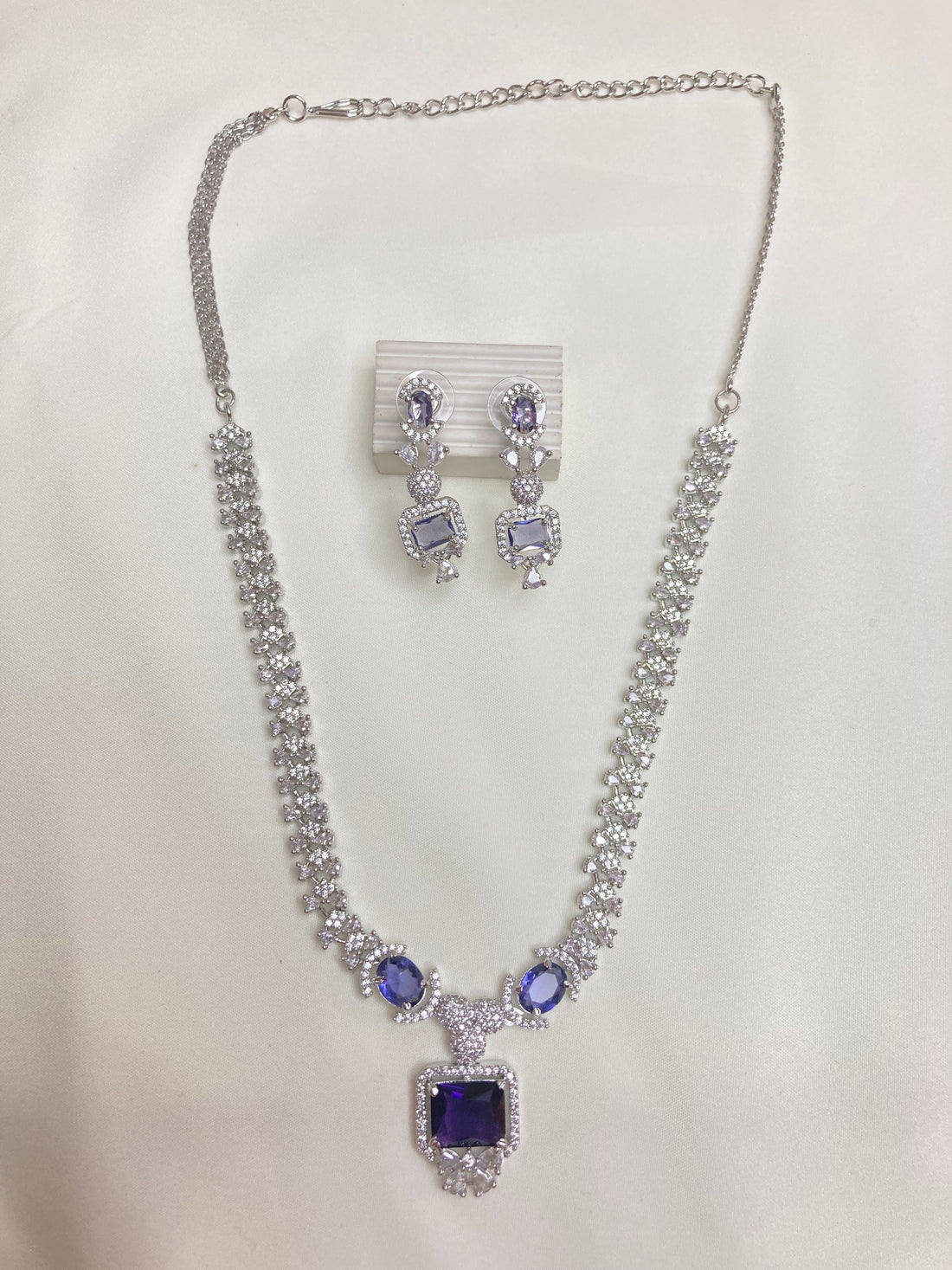 Purple Jennifer Zirconia Jewellery Set