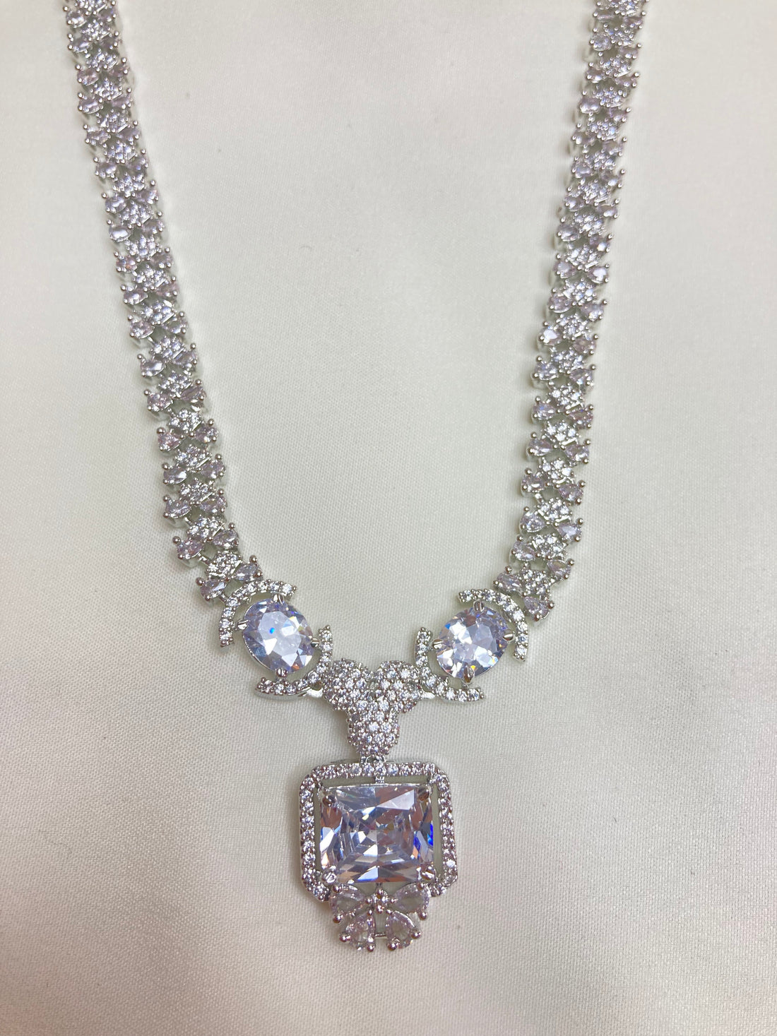 Silver Jennifer Zirconia Jewellery Set