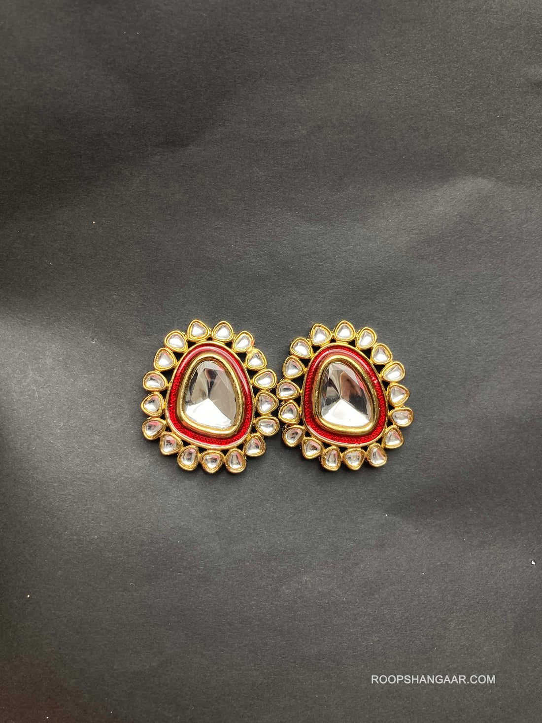 Red Kalyani Studs