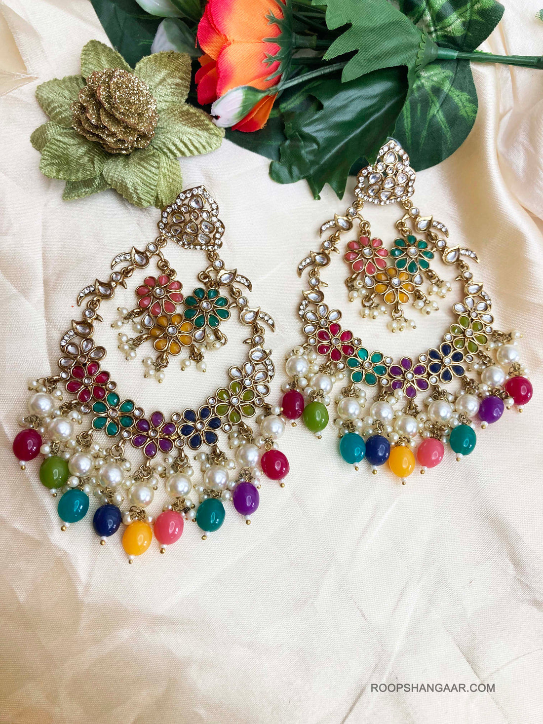 Multicolor Kashvi Chaandbalis