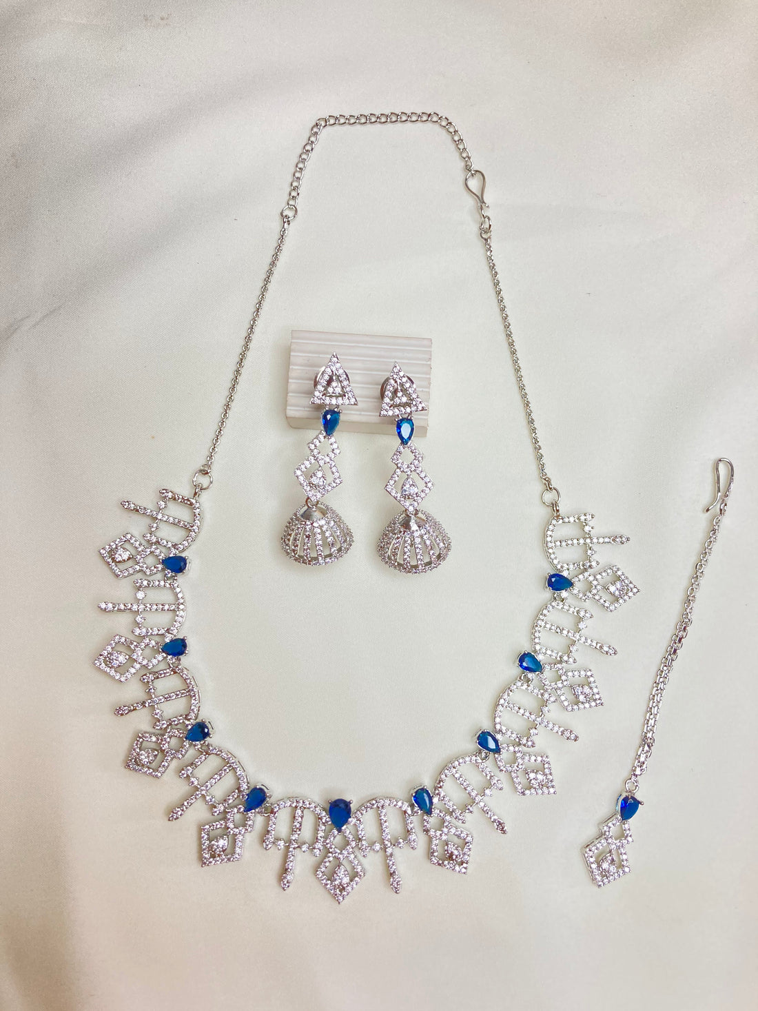 Blue Kena Zirconia Jewellery Set