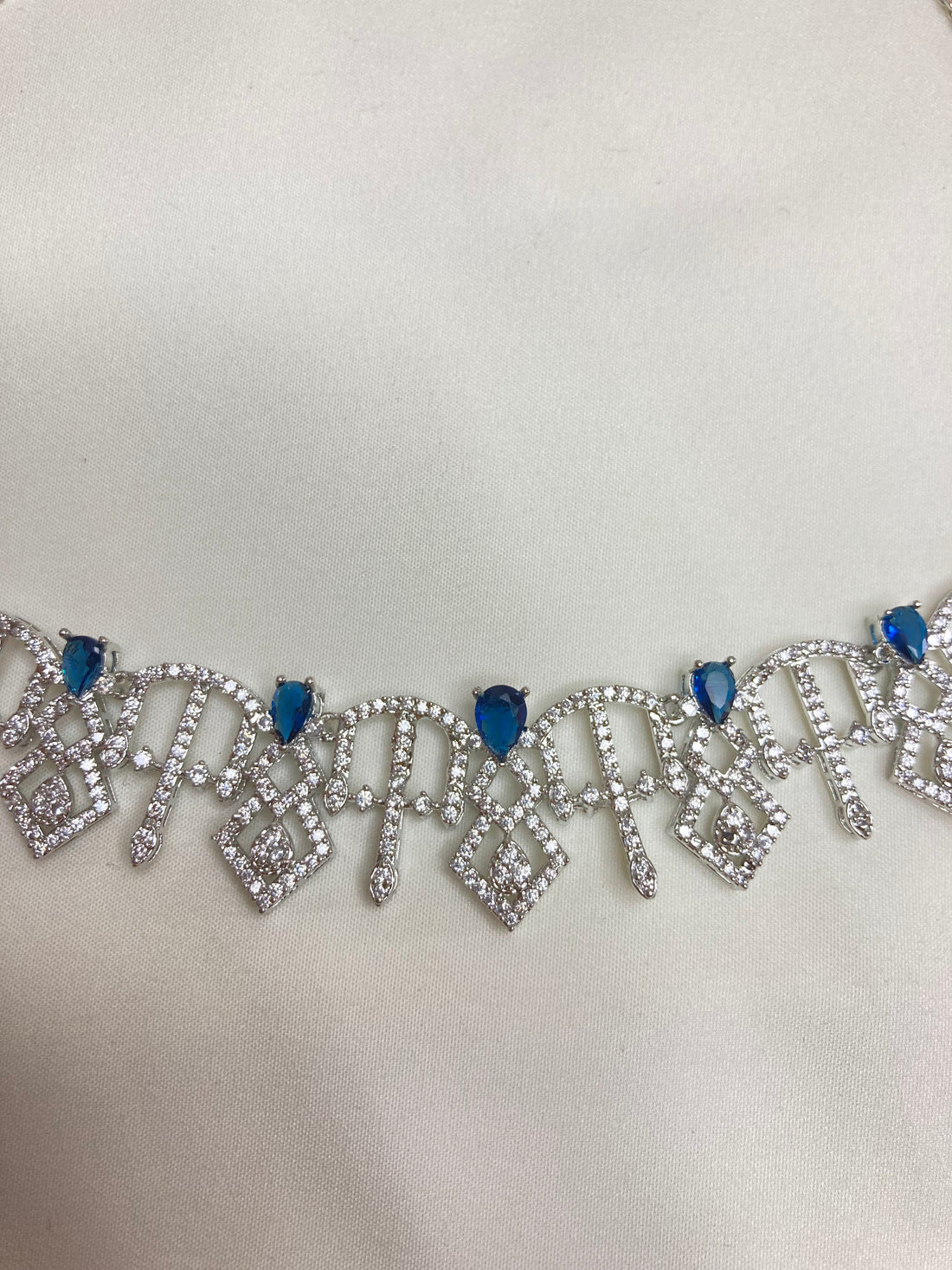 Blue Kena Zirconia Jewellery Set