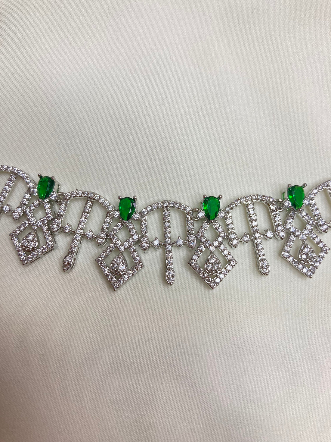 Green Kena Zirconia Jewellery Set