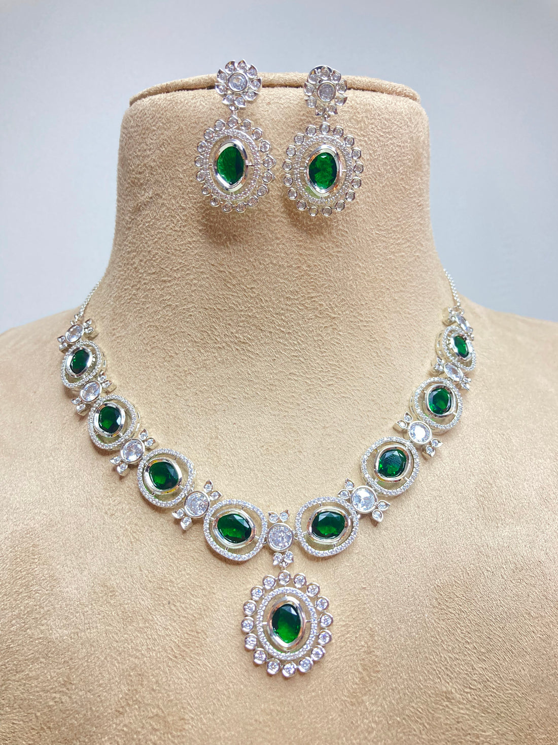 Green Margot Zirconia Jewellery Set
