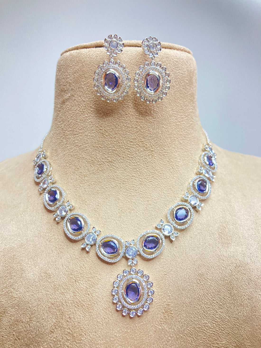Purple Margot Zirconia Jewellery Set