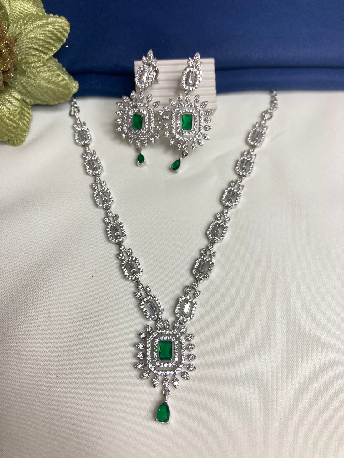 Green Nicole Zirconia Jewellery Set