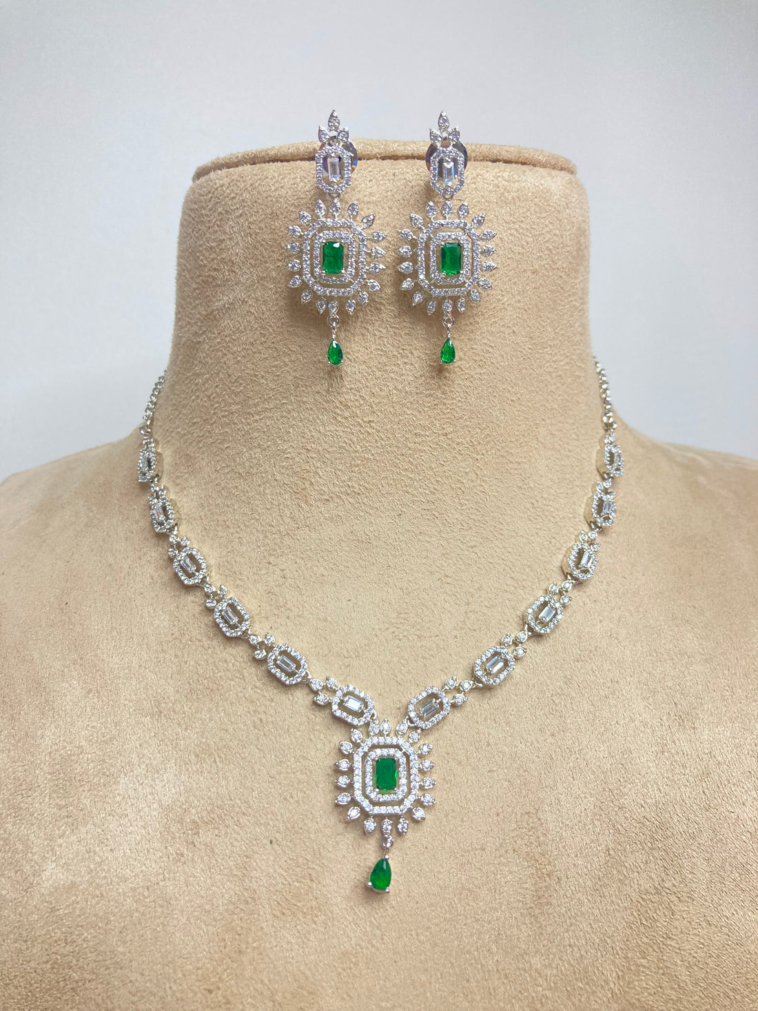Green Nicole Zirconia Jewellery Set