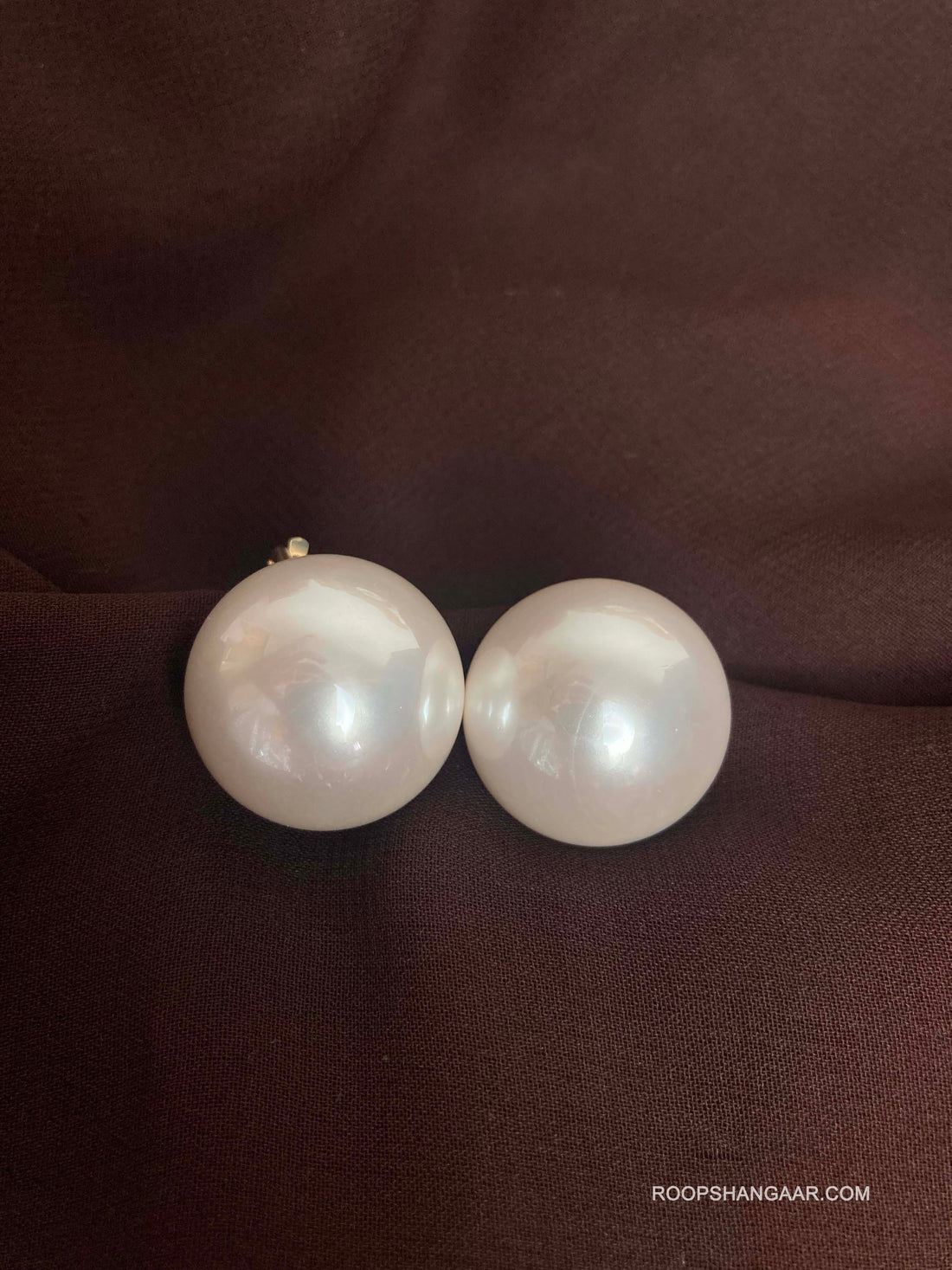 White Oversized Maren Studs