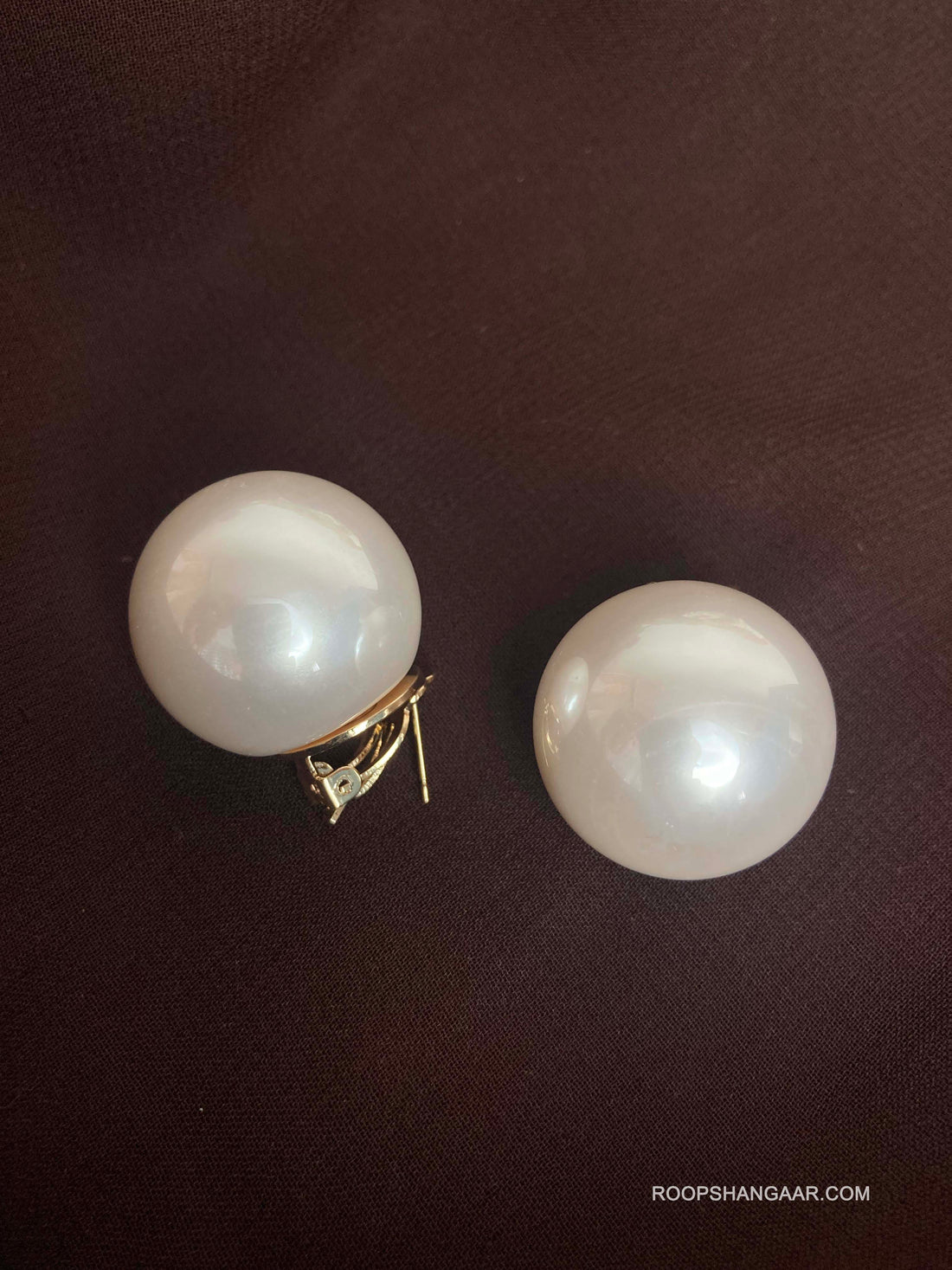 White Oversized Maren Studs