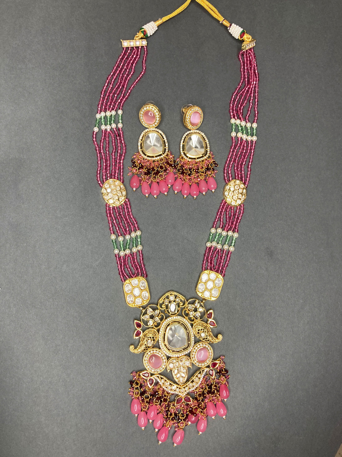 Pink Brishti Jewellery Set
