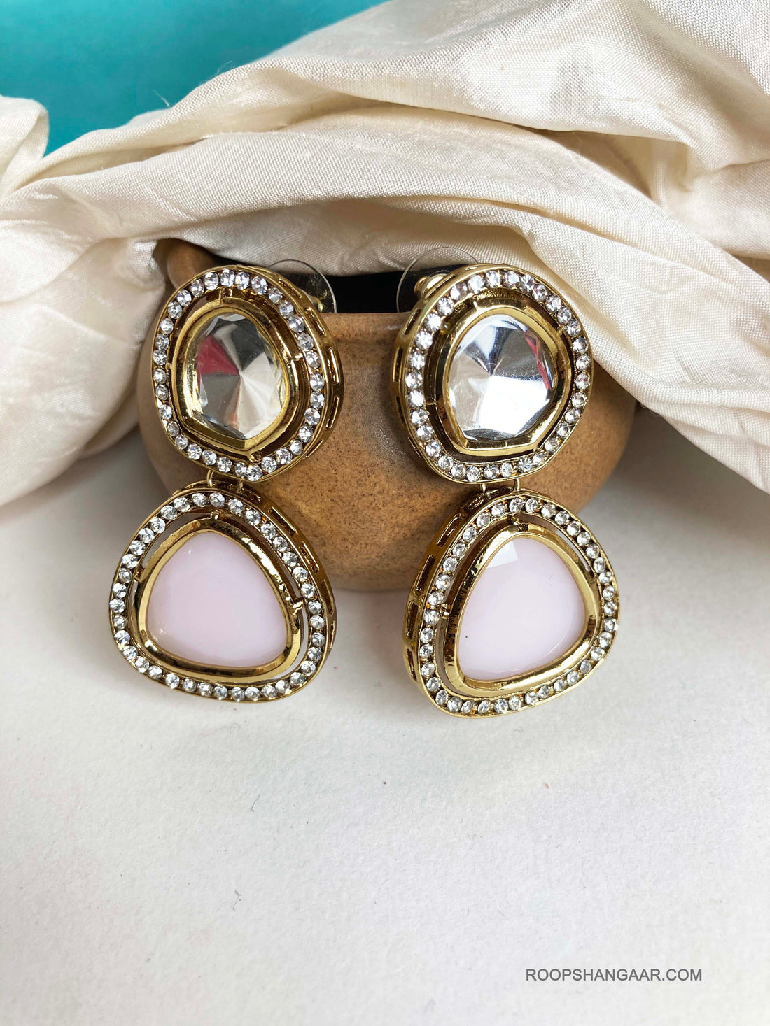 Pink Shruti Danglers